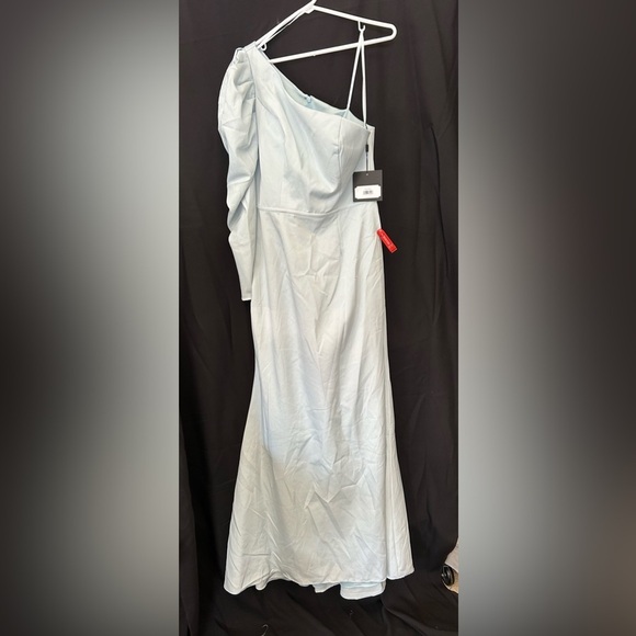 Mac Duggal One Shoulder Light Blue Dress - Picture 4 of 7